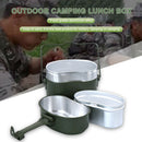 3 in 1 Outdoor Camping Lunch Box Hiking Picnic Travel Survival Cookware Set