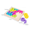 Wooden Number Blocks Puzzle Toys Preschool Stacking Blocks for 1-3 Years Old