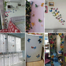 12pcs PVC Butterfly Wall Stickers Wedding Party Butterflies Decoration Red A
