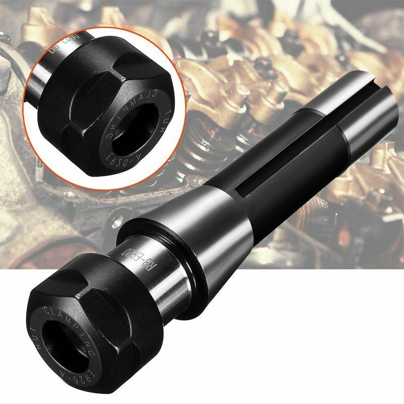 R8 ER20 7/16 inch Collet Chuck Holder CNC Milling Lathe R8 Arbor Spindle Ho G4H9