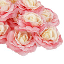 10 xSilk Camellia Artificial Flower Heads Wedding Bride Hair Clip Decor Pink