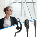 G-Shape PTT Earpiece Adjustable Volume Earphone for Kenwood Retevis BAOFENG