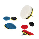 Set of 6 Scrub Brush Pads and 4 Inches Drill Power Brush Tile Scrubber Scouring