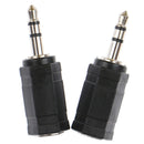 2Pcs 3.5mm male to 2.5mm female stereo audio mic plug adapter mini jack cablT`US