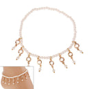 Stylish Beads Beaded stretch Crystal tassel Anklet Chain Elegant Foot Jewelry ME