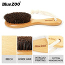 Bluezoo Men Boar Hair Bristle Beard Mustache Brush Hard Oval Wood Male Brus K6Q7