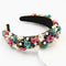 Women Retro Floral Baroque Hair Accessories Cloth Rhinestone Headband Portable