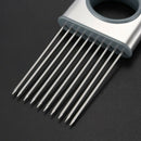 Onion Holder Vegetable Potato Cutter Slicer Stainless Steel Fork Slicing Re C8B9