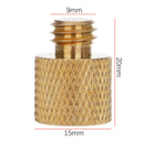 15mm Brass 3/8"-16 Female to 1/4"-20 Male Convert Screw Thread Adapter f. Tripod