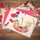 DIY Stamp Album Embossing Cutting Die Rabbit Umbrella Color Paper Decor (C)