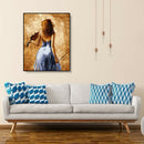 Painting By Numbers Kit DIY Violin Woman Canvas Oil Art Picture Home Decor A