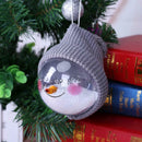 3pcs Snowman Balls Smiling with Hat Christmas Tree Decorative Home Decor