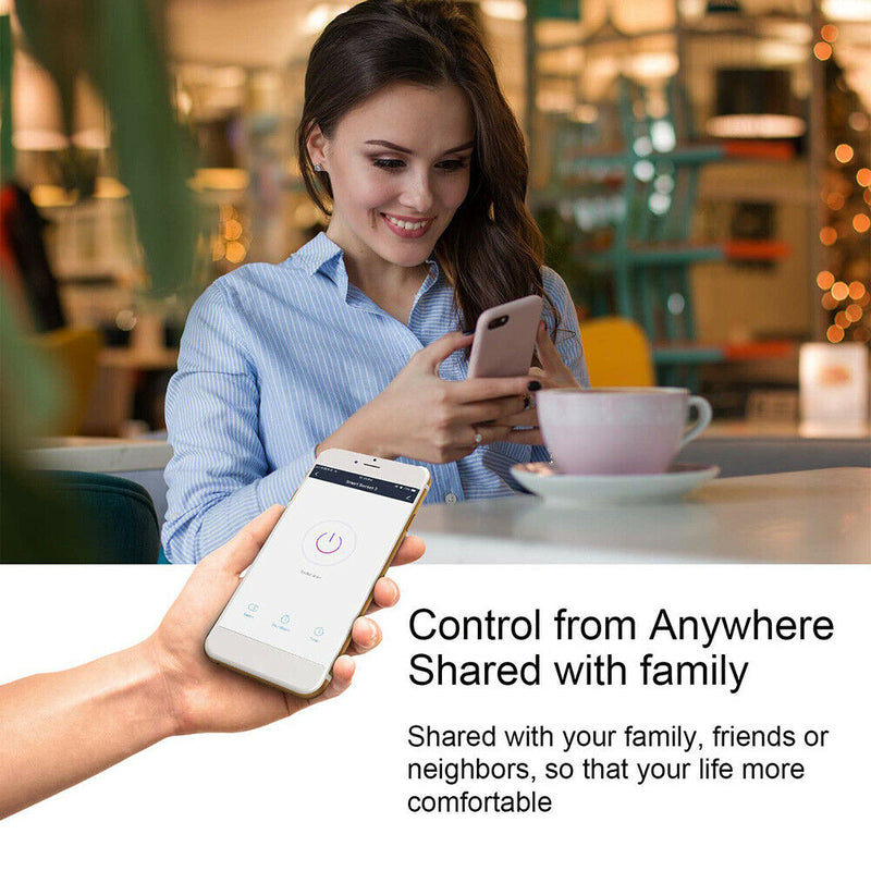 Voice Control Mini US Wifi Plug Wireless Remote Smart Home Socket Switch A