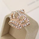 Unisex Shiny Crystal Rhinestone Crown Brooch Pin Wedding Favor Xmas Gift