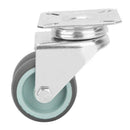 2Pcs Edl 3 Inch Mini Small 35Kg Tpe Tpr Wheels Castors Plate Double Bearing
