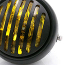 Dc 12V Motorcycle Grill Headlight with Bracktes Motorbike Retro Headlights