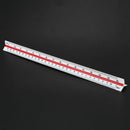 Metric 12inch Plastic Triangular Scale Ruler 1:100 1:200 1:250 1:300 1:400  T7Q1
