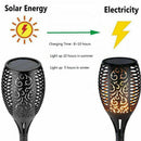 2Pcs  Solar Powered Colorful Garden Patio 33 LED Torch Path Flame Light #
