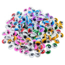 168-Pieces 12 mm Wiggle Eyes Multi Color Sticky Eyes Black with Self Adhesive