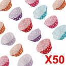50 X Spotty Dots Muffin Cupcake Paper Cases Liners Cups R5M2