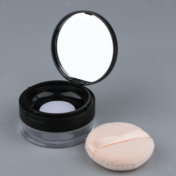 20g Empty Loose Powder Case Facial Blusher Container Jars With Puff Blender