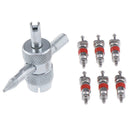 Universal Car Removal Tool Four-in-one Valve Tool + 6 Brass Valve CoresB Kw