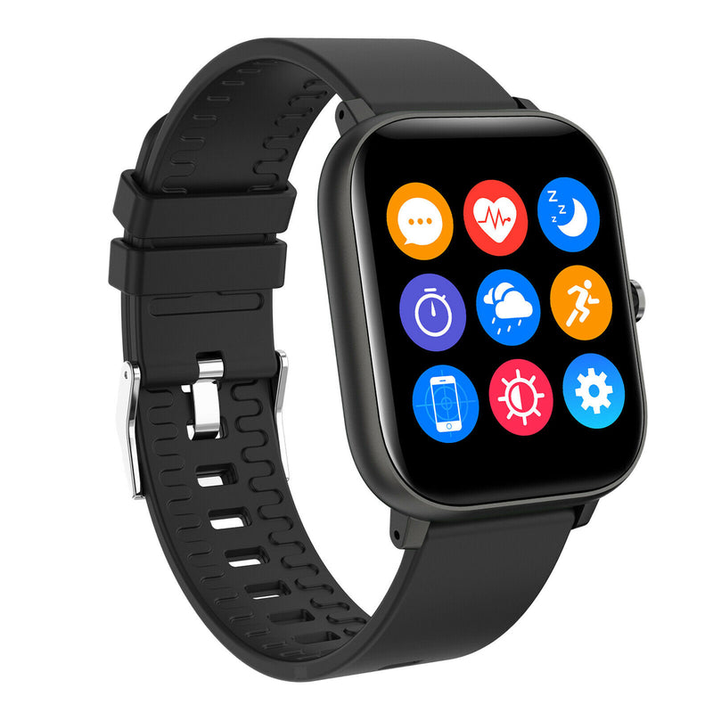 Smart Watch Blood Pressure Heart Rate Monitor Bracelet Wristband Black