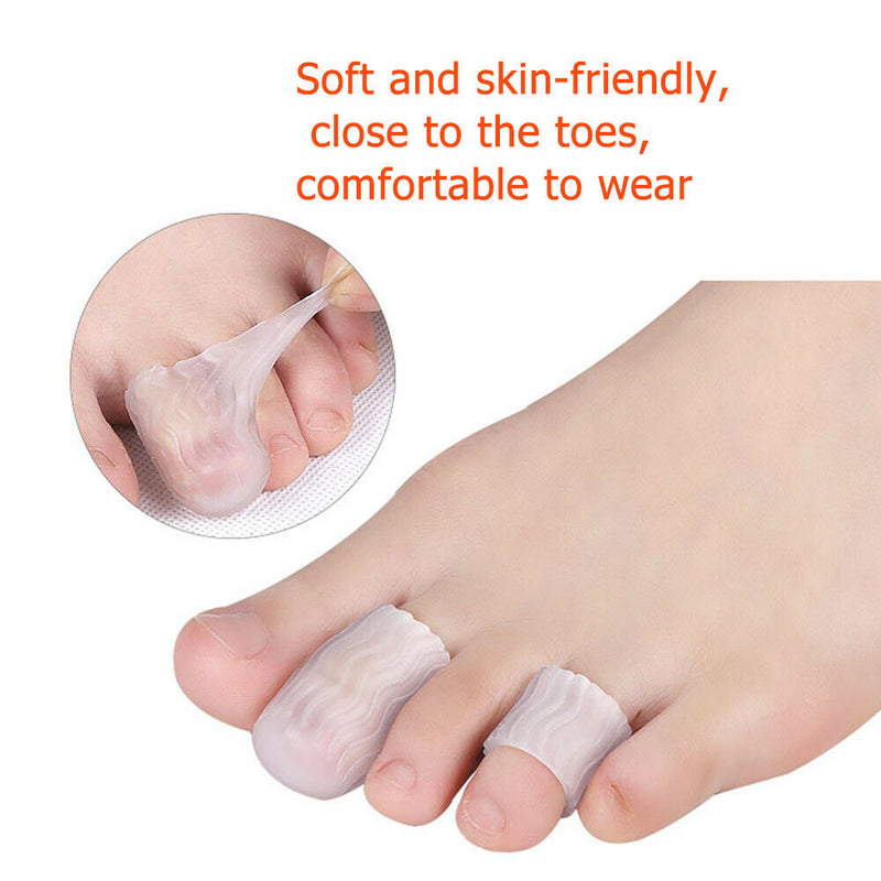 2pcs Fingers Toes Protective Sleeve Overlapping Anti-wear Sleeve Feet Care