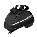 Bike Front Frame Touch Screen Waterproof Phone Bag Top Tube Pannier (Black)