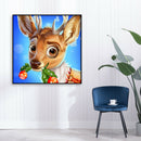 5D DIY Full Drill Round Diamond Painting Cute Deer Rhinestone Art Mosaic