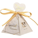 50Pcs/Set Romantic Triangular Candy Box Wedding Favors Party Supplies Paper
