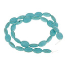 Blue Turquoise Oval Gem Loose Beads Strand 16'' 10x14mm