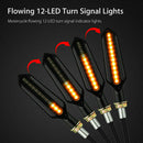 4x Sequential Flowing LED Motorcycle Turn Signal Indicator Lights DRL BrakeSEAU
