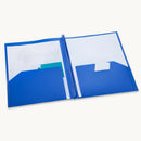 2-Pocket Letter Size-Folders Poly File Portfolio Folder with 3-Prong Fasten B8I6