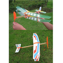 Rubber Band Powered Glider Biplane Assemble Aircraft Plane Kid Education yiS TE