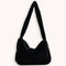 Animal Pattern Shoulder Underarm Bag Women Plush Top-handle Handbag (5)
