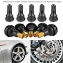 TR412 Snap-in Rubber Tubeless Tire Valve Stems for Car Motorcycle (10pcs) A