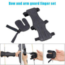 Archery Arm Forearm Guard Finger Tabs Protector Set Best For Traditional New