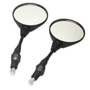 1 Pair Motorcycle Black Rear View Side Mirror