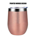 12Oz Stainless Steel Insulated Wine Glass Double Wall Coffee Mug Insulated