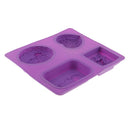 4 Shapes Silicone Fondant Mould Cake Decor Baking Chocolate Soap Icing Molds