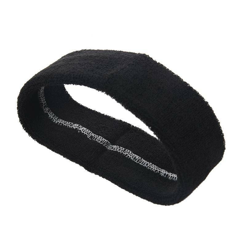 1PC Unisex Elastic Sweatband Headband Tennis Basketball Yoga Sport Color:Bl