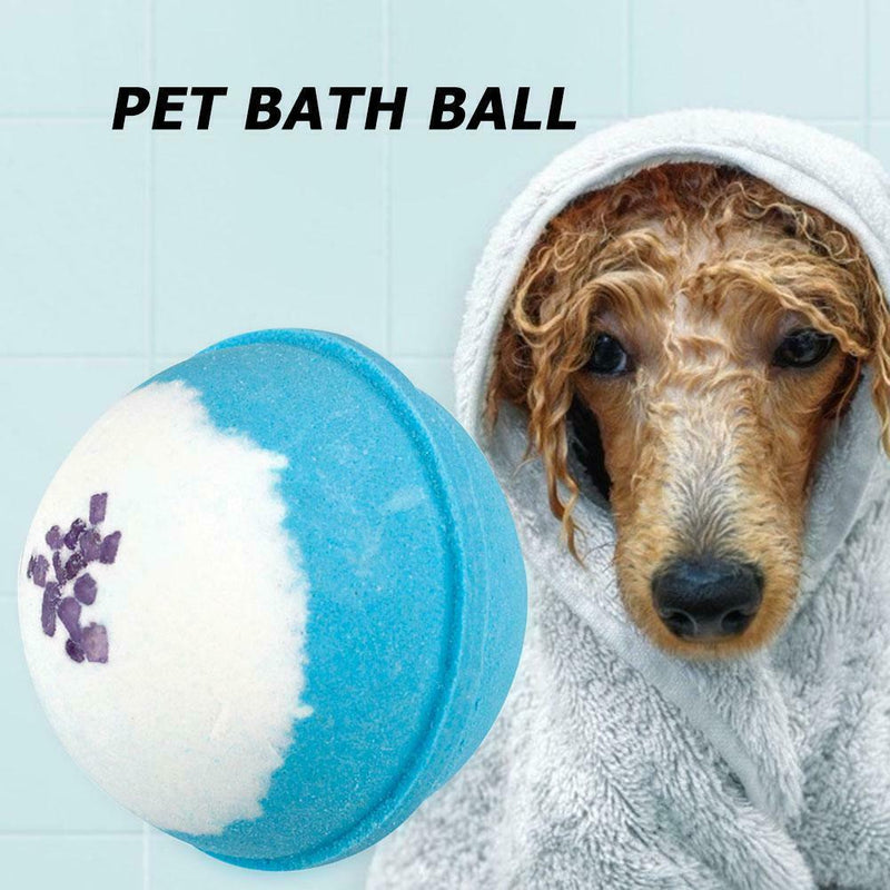 Pet Shampoo Cleaning Bath Salt Ball SPA Remove Odor Hair Smooth for Cat Dog