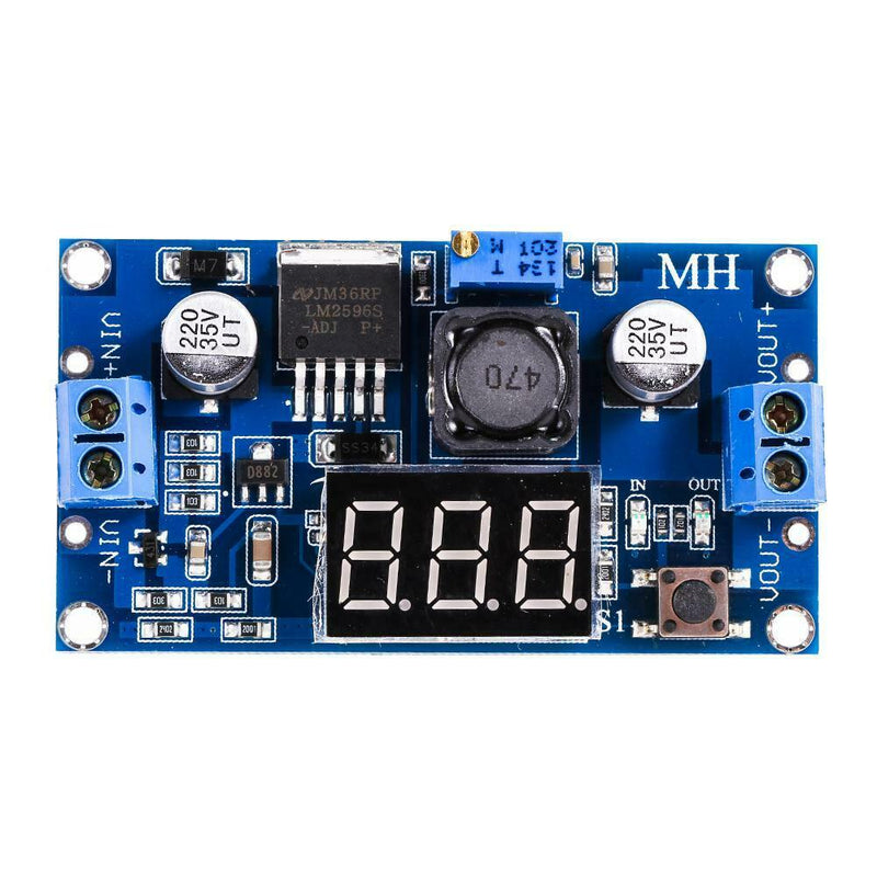 Step-down LM2596 Power Converter Module DC 4.0-40 to 1.3-37V LED Voltmeter