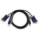 USB Male TO BM Male Printer Cable+VGA Extension Male to Male KVM Cable