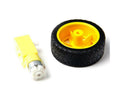 New arduino smart Car Robot Plastic Tire Wheel with DC 3-6v Gear Motor Hot MO