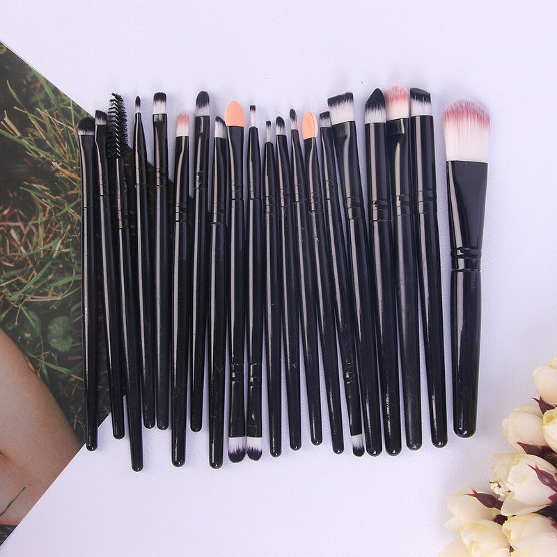 20x Women's Makeup Brush Set   Foundation Eyeshadow Eyeliner Lip Brushes Gw