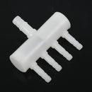 Plastic 4 Way Aquarium Oxygen Tube Fitting Splitter Manifold Tap Valve