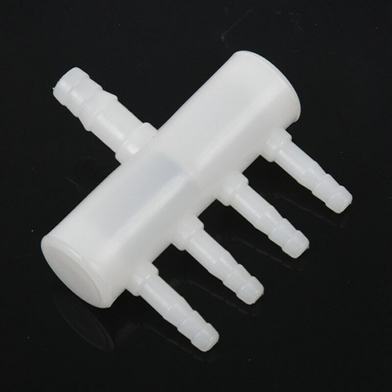 Plastic 4 Way Aquarium Oxygen Tube Fitting Splitter Manifold Tap Valve