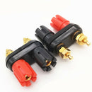 2PCS Dual Female Banana Plug Terminal Binding Post Socket for Speaker Amplifier